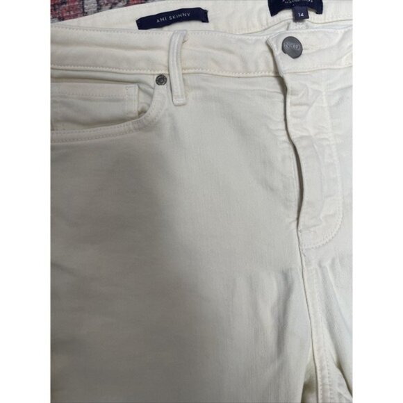NYDJ Ami Size 14 Cream Colored Jeans Raw Hem Lift Tuck - Picture 2 of 16